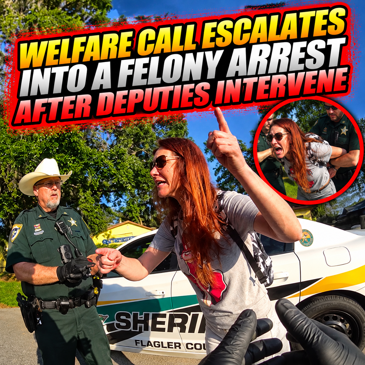 Welfare Call Escalates Into a Felony Arrest After Deputies Intervene