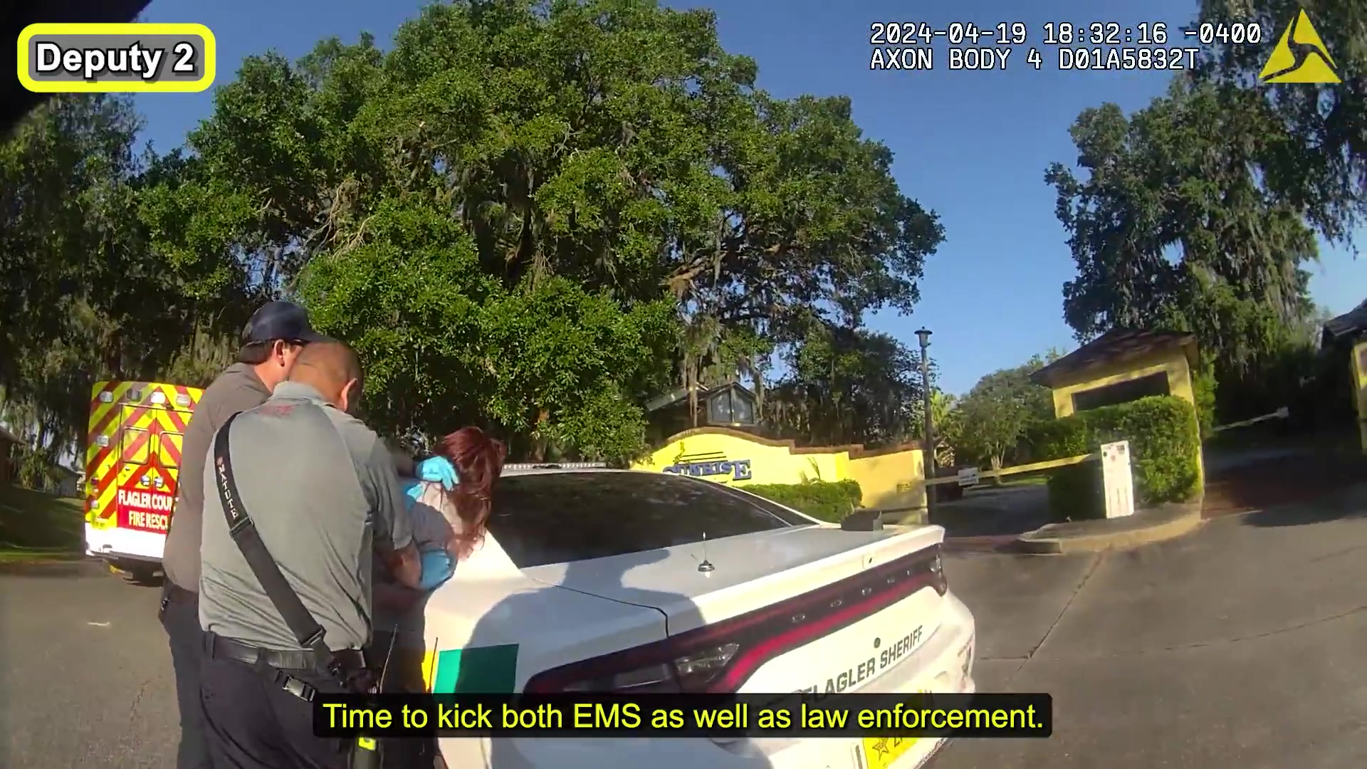 Real horizontal frame from the supplied Flagler County body-camera footage