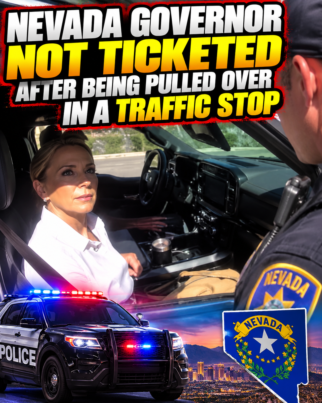 Nevada governor not ticketed after being pulled over in a traffic stop