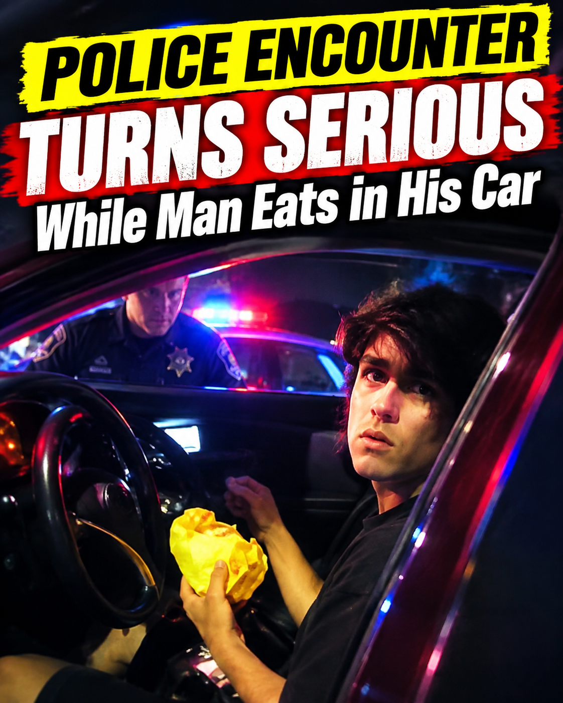 police shot a 17-year-old teen who was just eating a burger inside his car