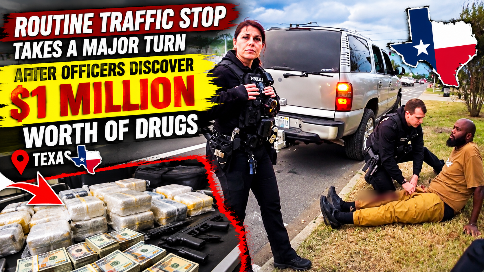 🚨 Routine Traffic Stop Takes a Major Turn After Officers Discover $1 Million Worth of Drugs in Texas
