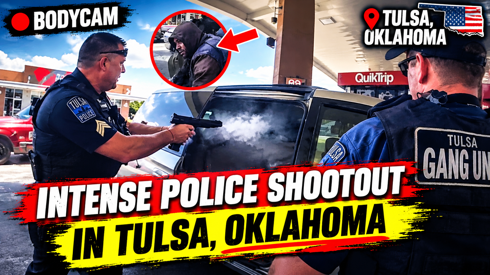 🚔 Tulsa, Oklahoma: Bodycam Captures Intense Police Shootout | USA