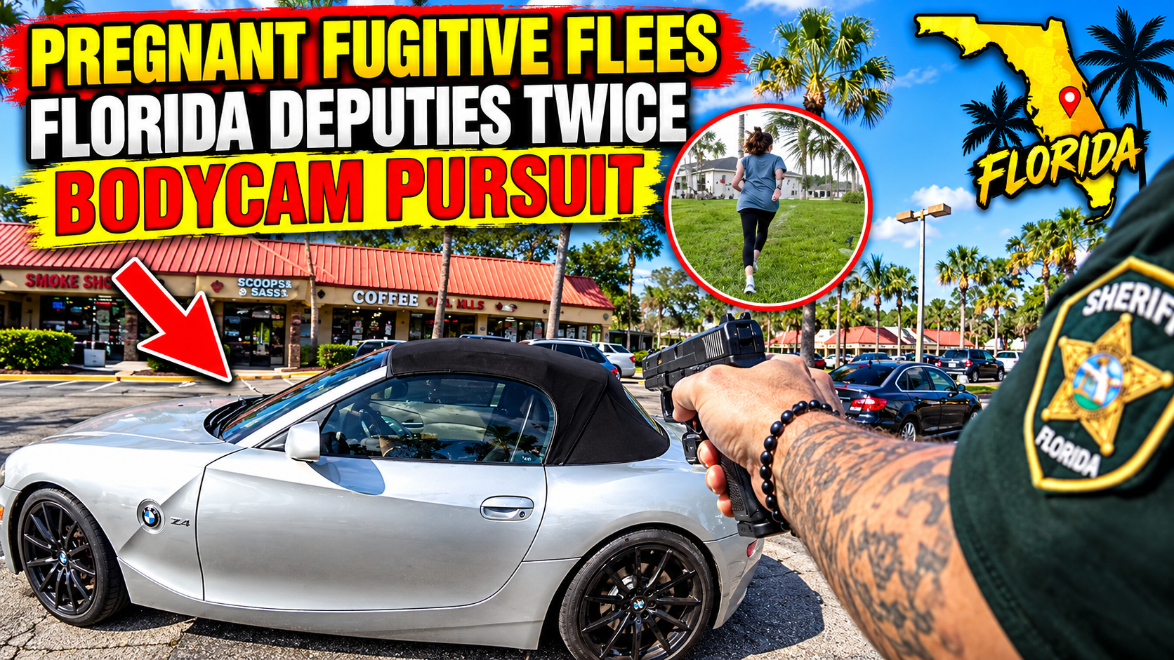 🚨 Pregnant Fugitive Flees Florida Deputies Twice in One Day — Bodycam Captures the Pursuit