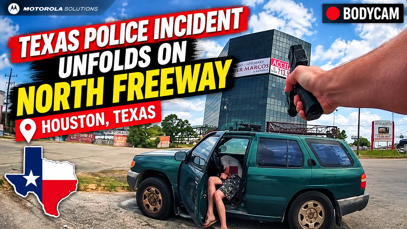 🚨 Texas Police Incident Unfolds on North Freeway | Houston Bodycam