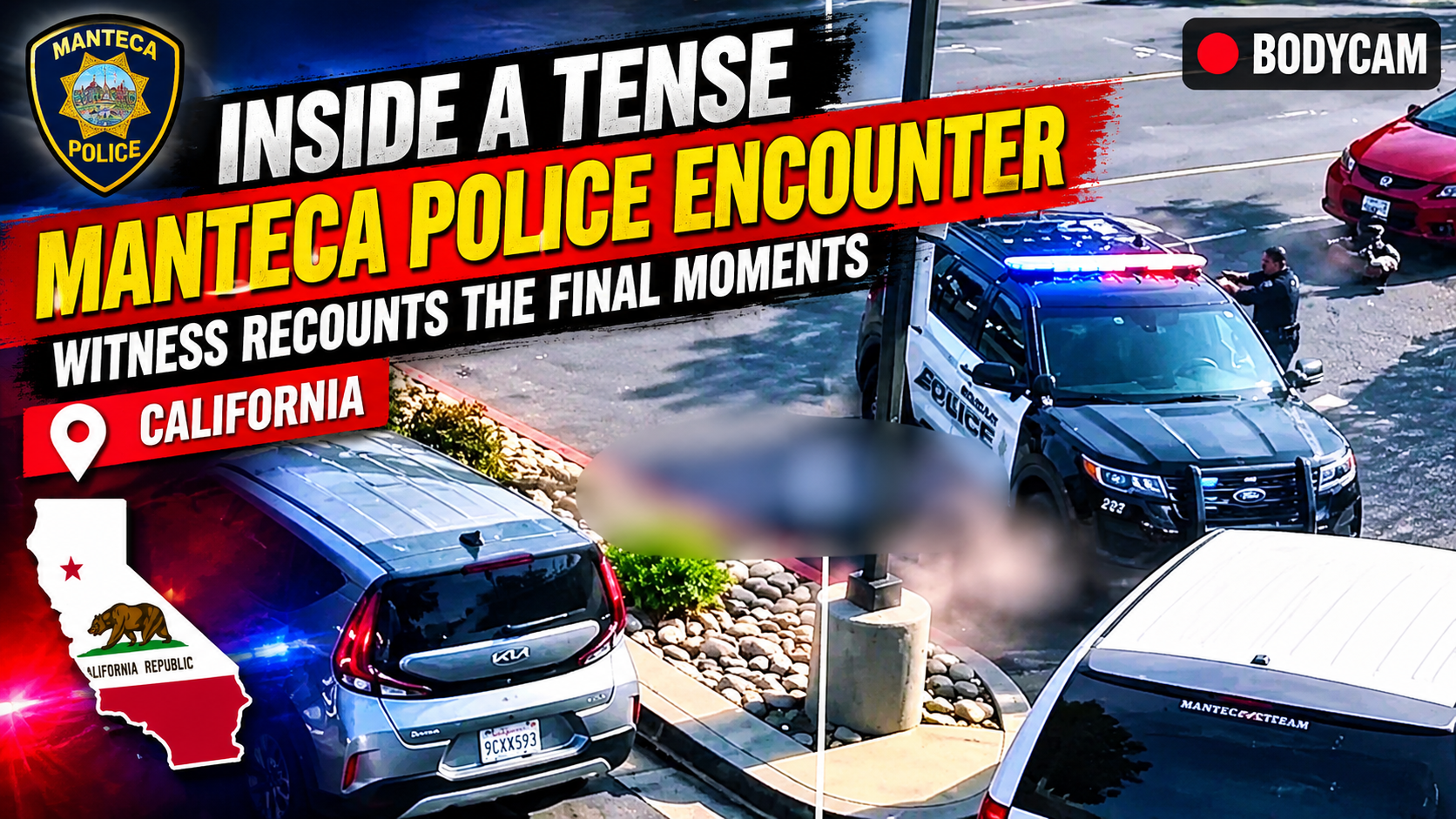 ⚠️ Inside a Tense Manteca Police Encounter | Witness Recounts the Final Moments | California