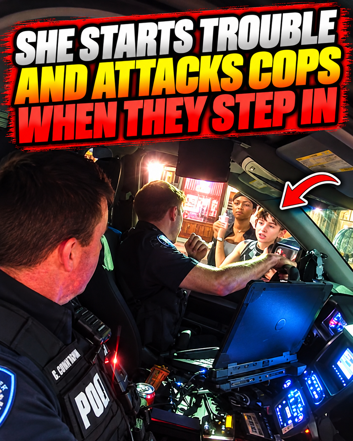 She Starts Trouble and Attacks Cops When They Step In