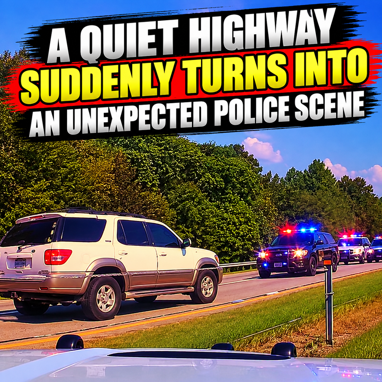 A Quiet Highway Suddenly Turns Into an Unexpected Police Scene