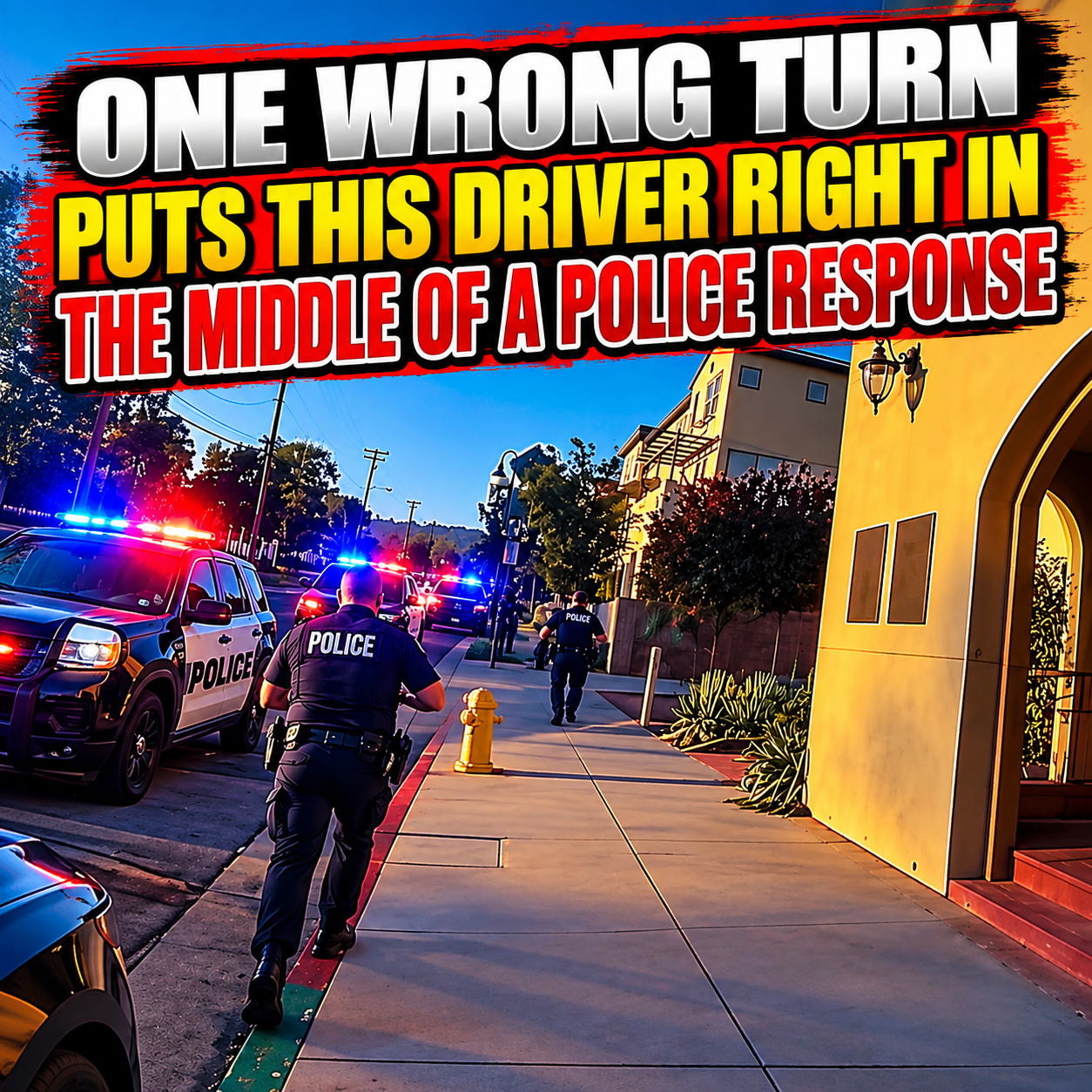 One Wrong Turn Puts This Driver Right in the Middle of a Police Response
