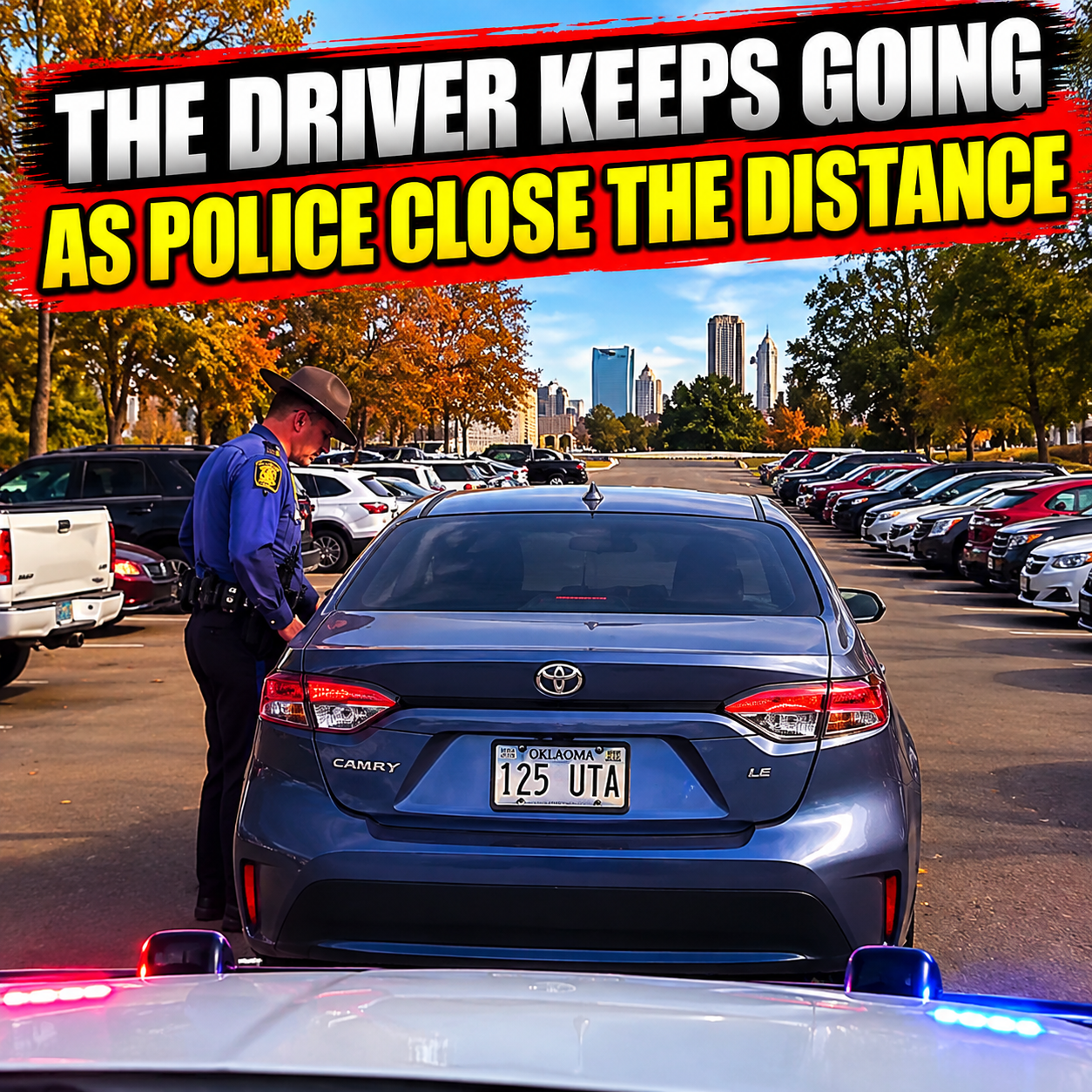 The Driver Keeps Going as Police Close the Distance