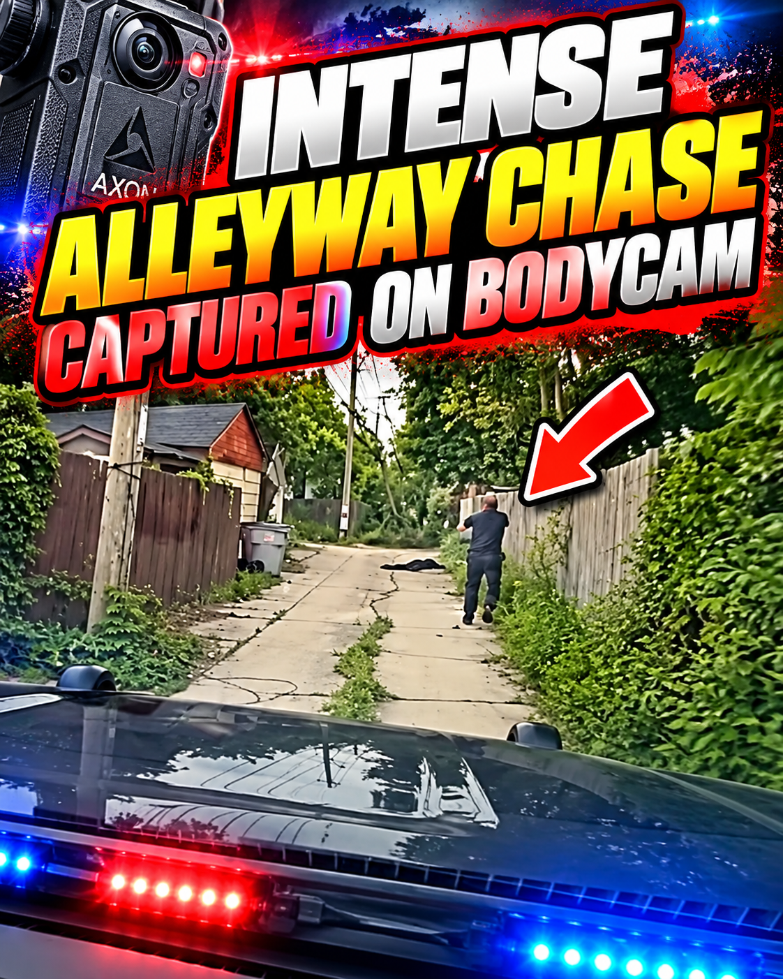 Intense Alleyway Chase Captured on Bodycam