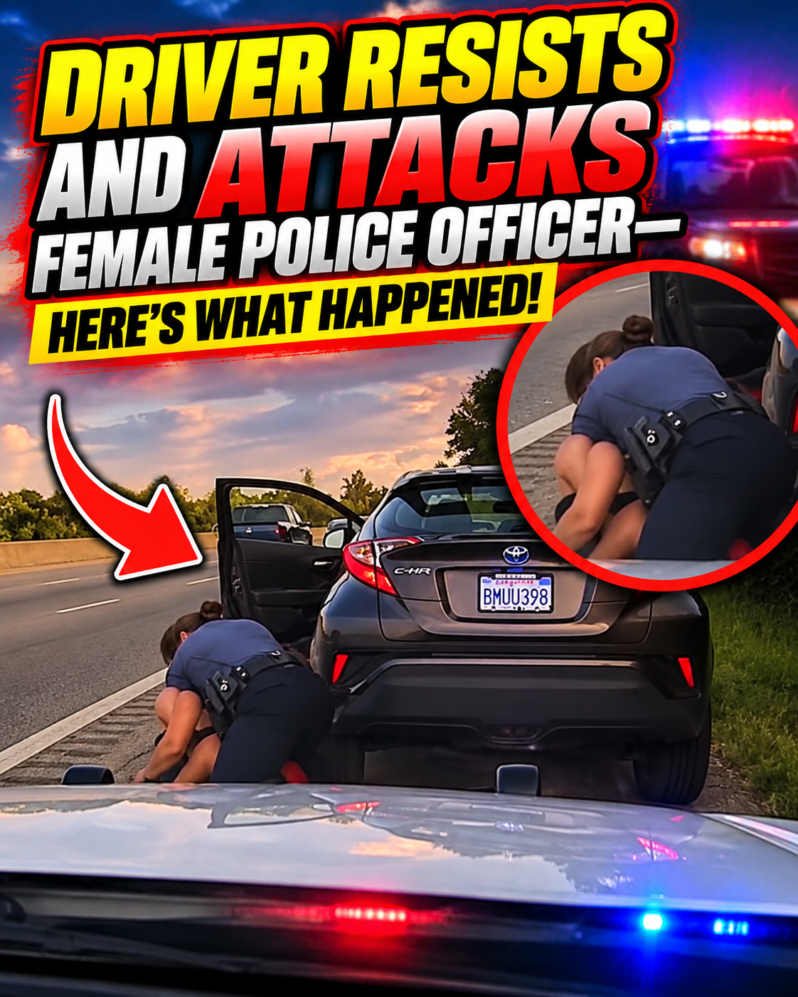 Driver Resists and Attacks Female Police Officer—Here’s What Happened!