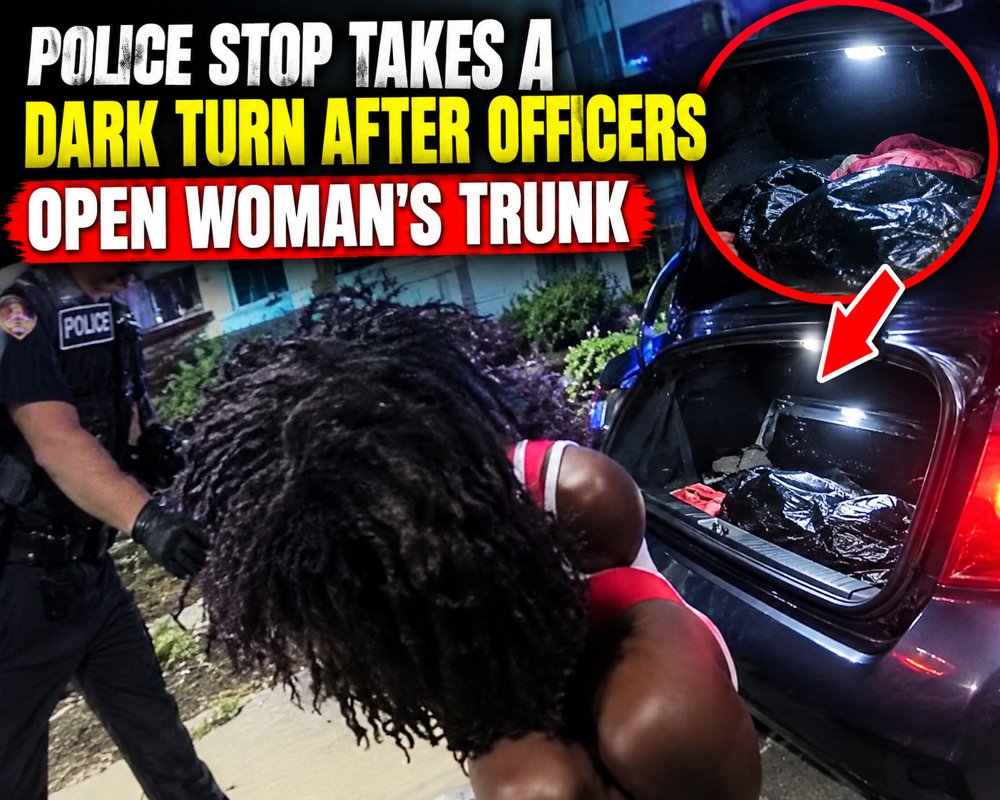 Traffic Stop Takes a Dark Turn When Cops Open Woman’s Trunk