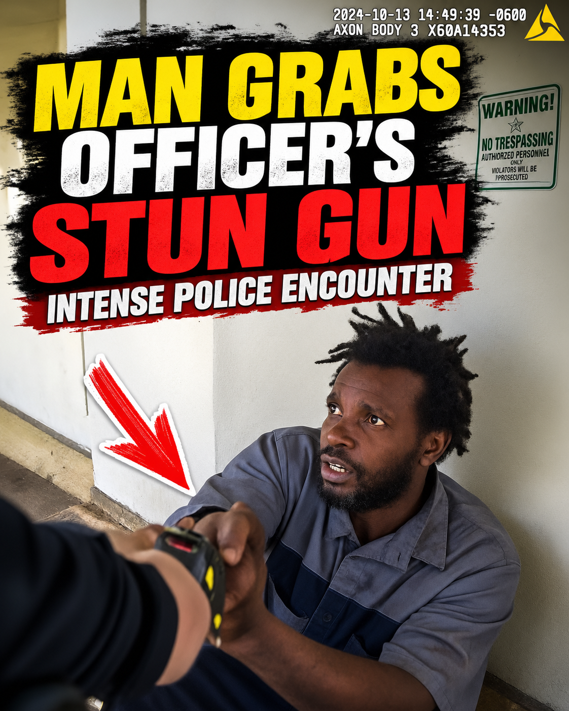 Man Grabs Officer’s Stun Gun During Intense Police Encounter