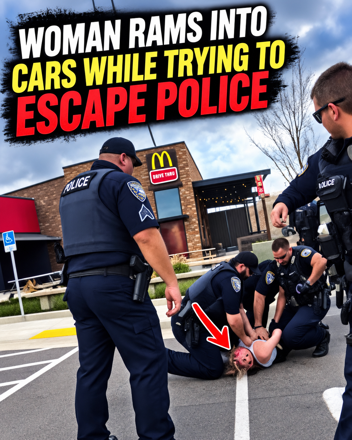 Woman Rams Into Cars While Trying to Escape Police