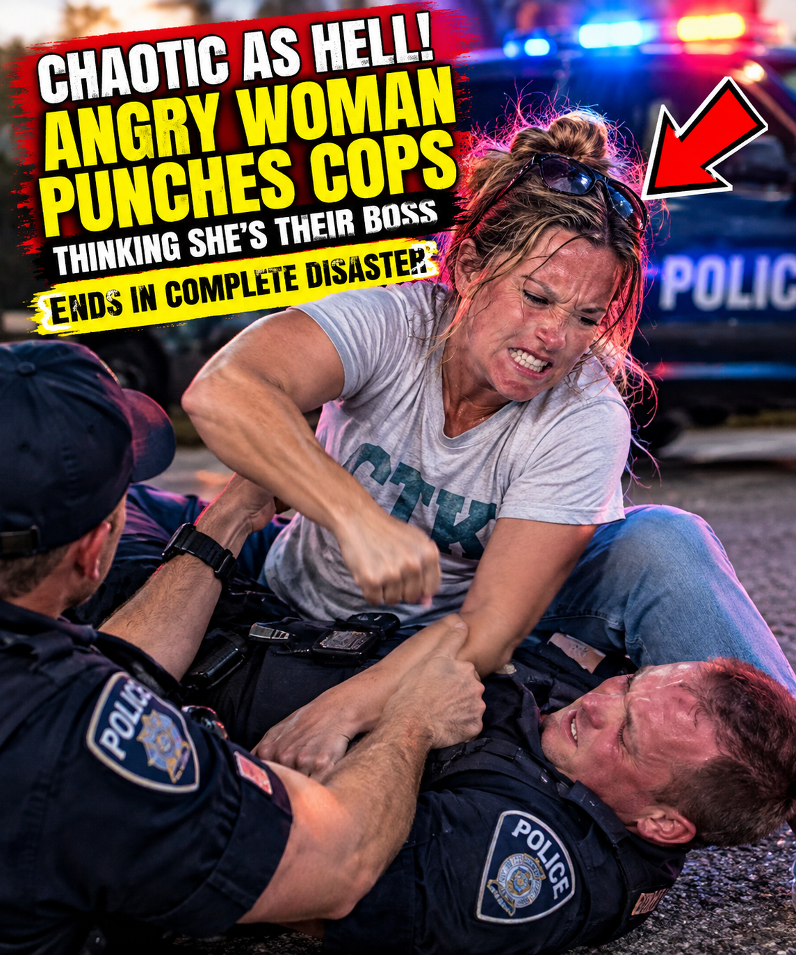 Chaotic as Hell Angry Woman Punches Cops Thinking She’s Their Boss Ends in Complete Disaster2