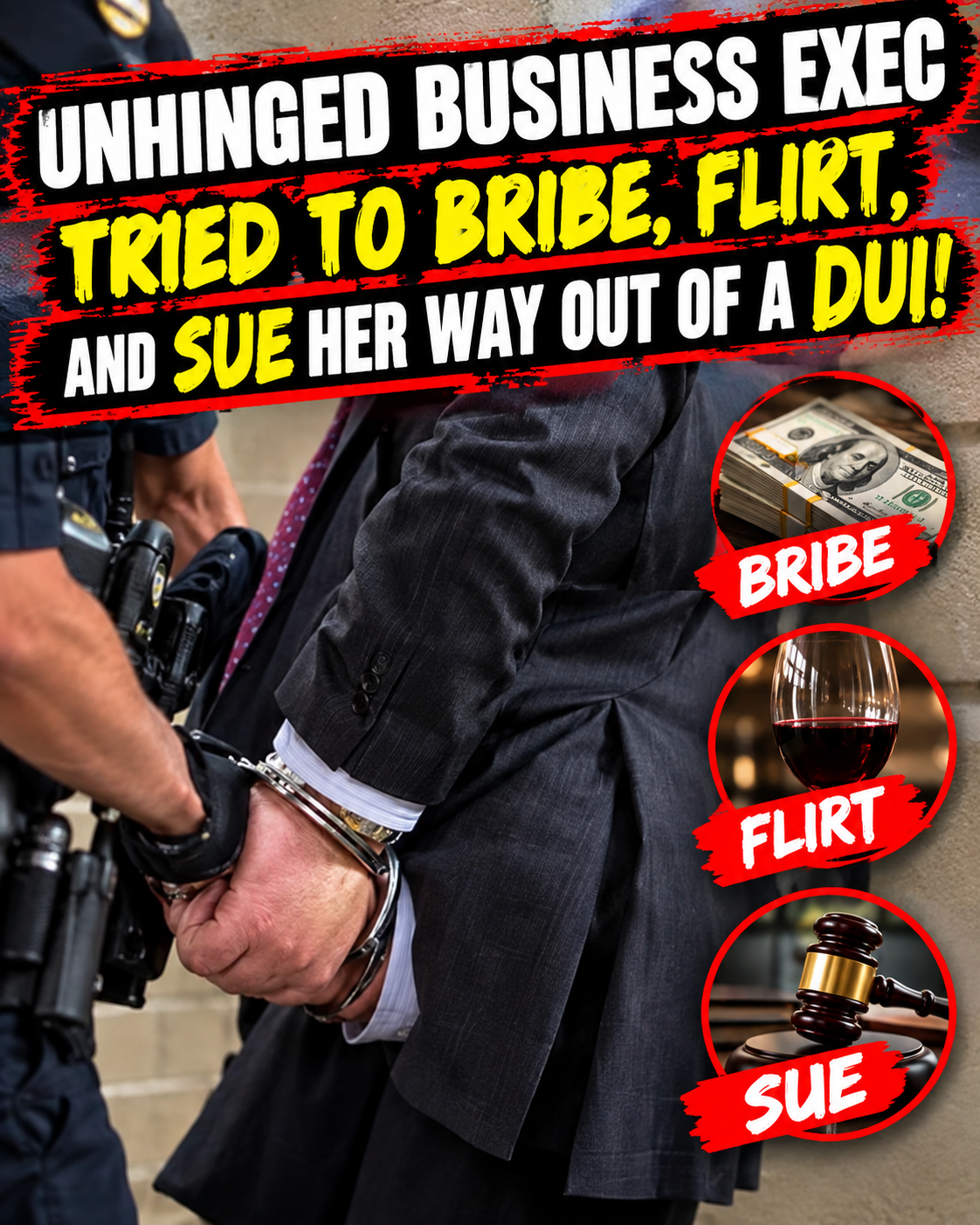 Unhinged Business Exec Tried to BRIBE, FLIRT, and SUE Her Way Out of a DUI!3