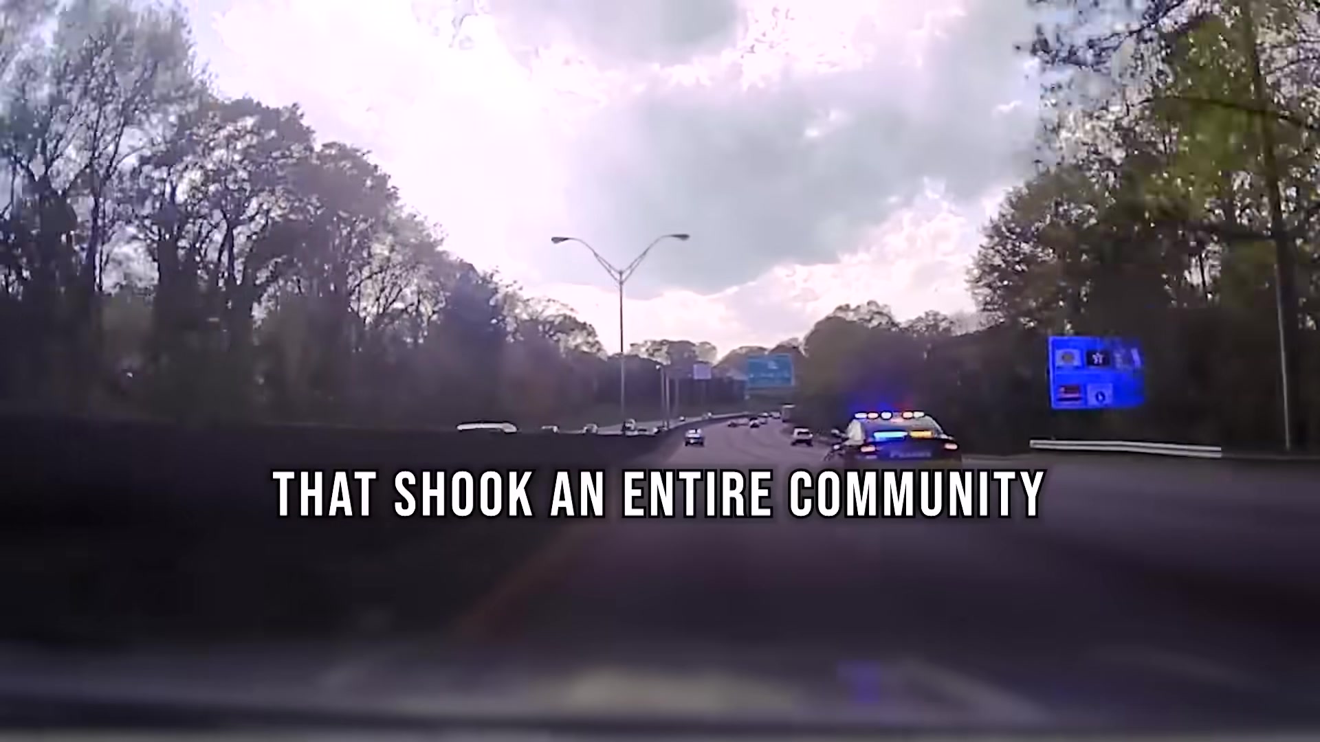 Real horizontal frame from the supplied Georgia State Patrol pursuit video
