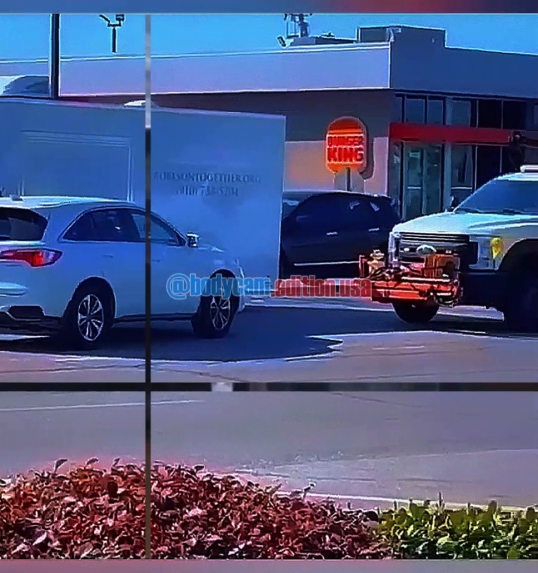 Horizontal frame from the supplied Lumberton incident video