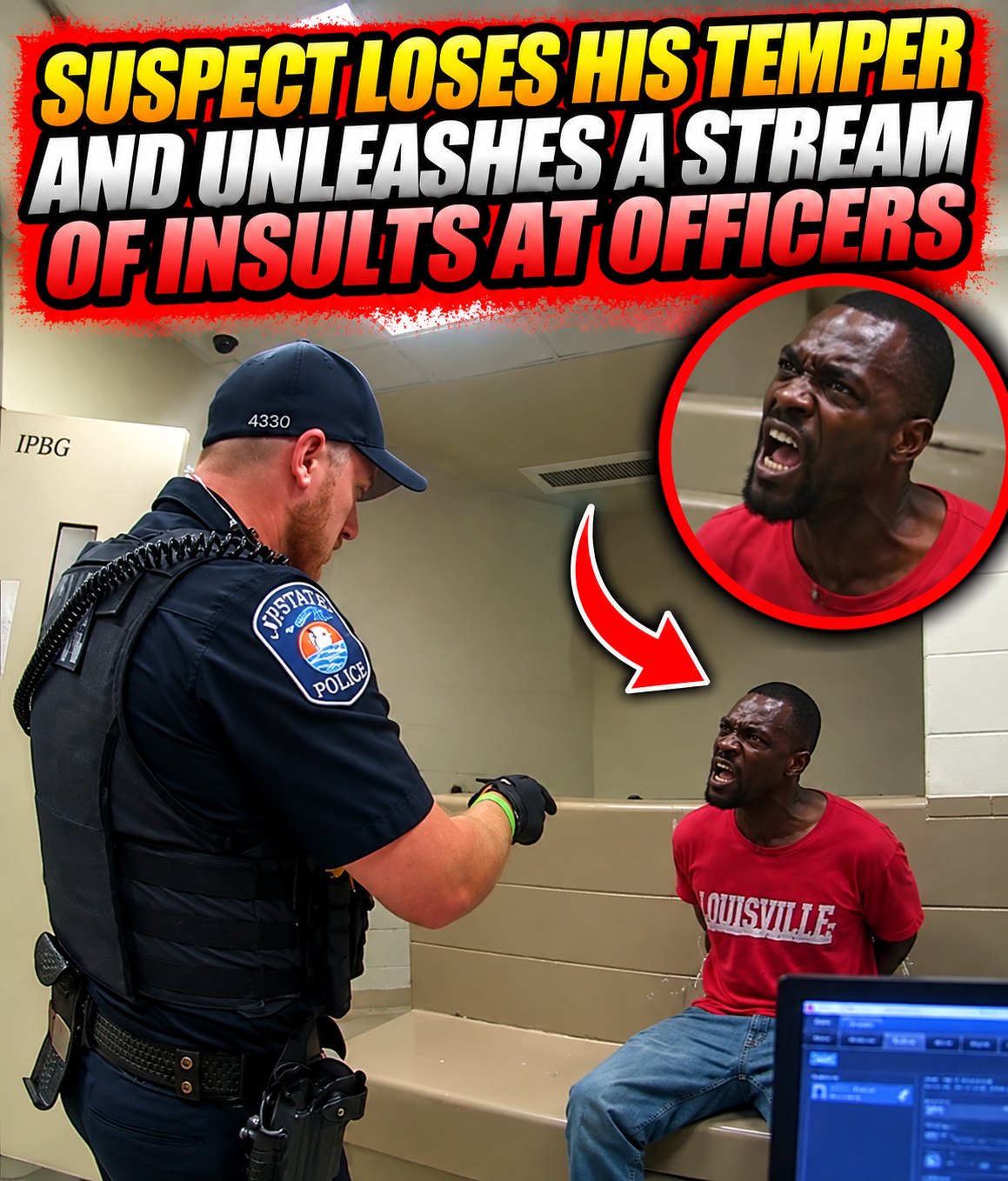 Suspect Loses His Temper and Unleashes a Stream of Insults at Officers