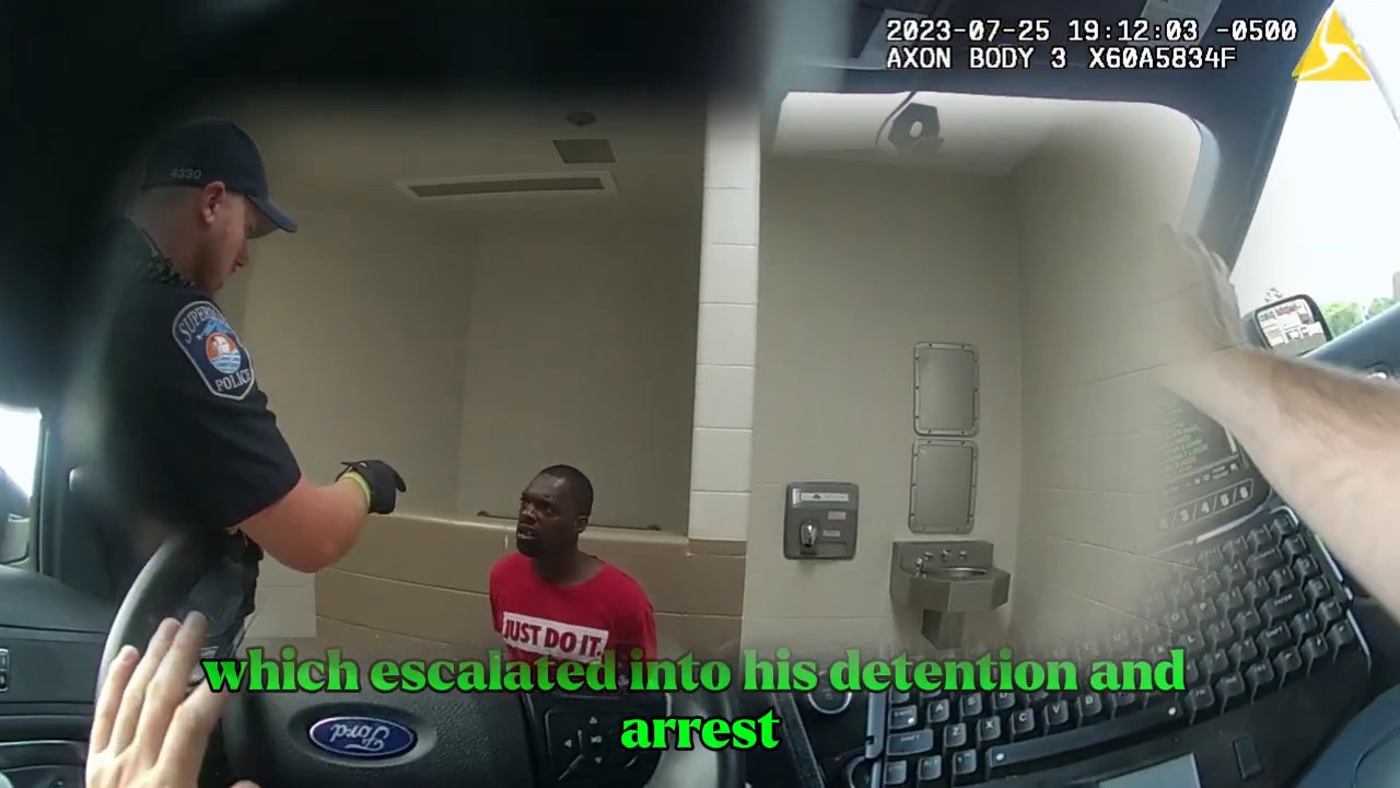 Real frame from the supplied police body-camera footage