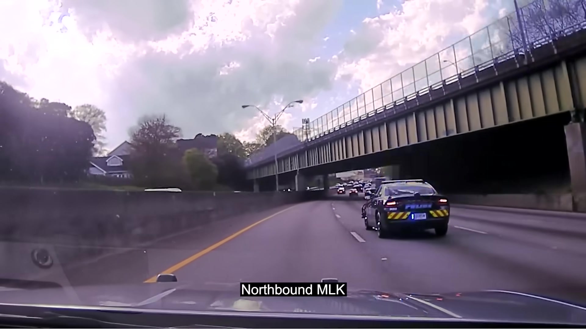 Real horizontal frame from the supplied Georgia State Patrol pursuit video