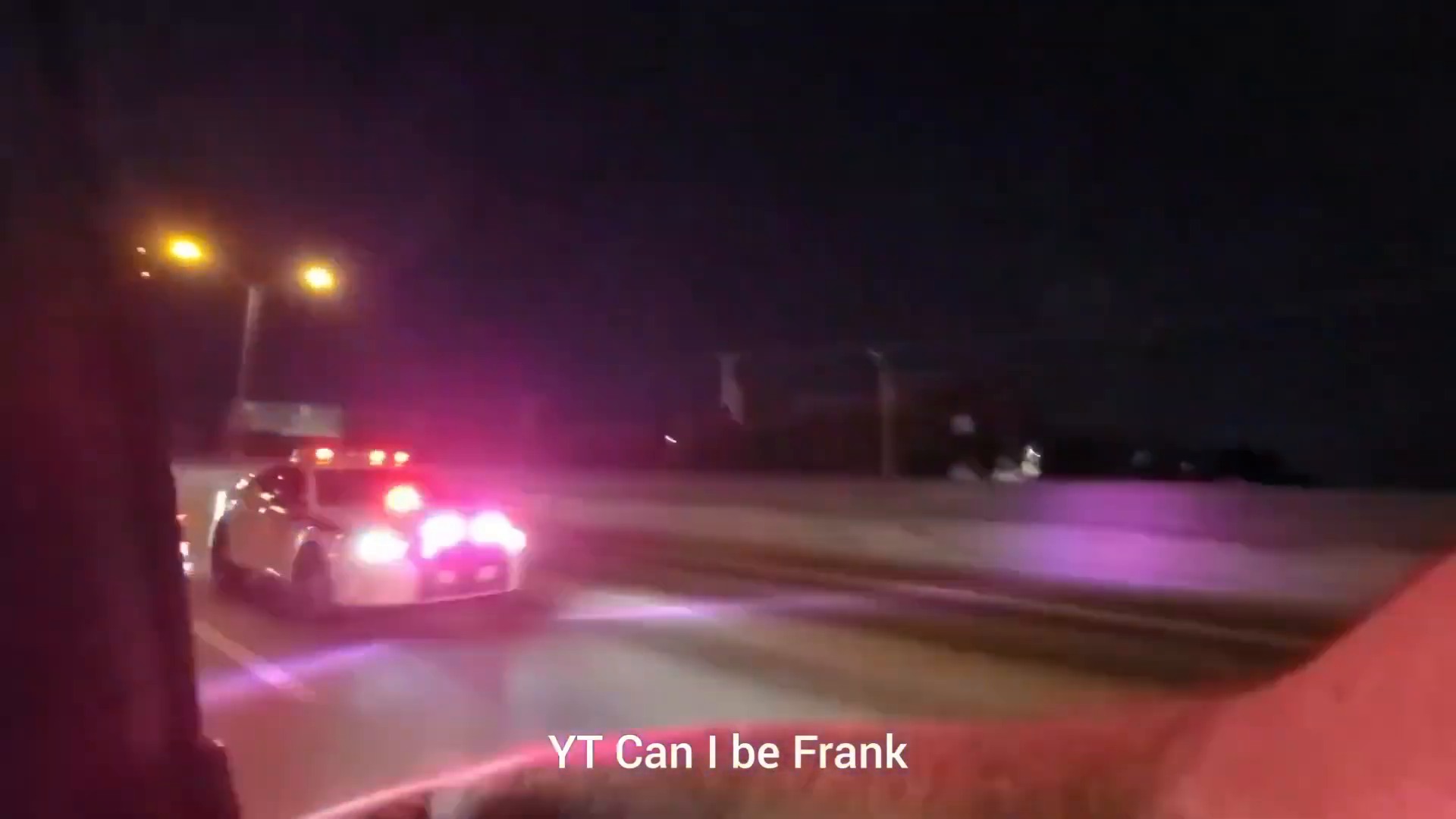 Real horizontal frame from the supplied Arkansas State Police Corvette pursuit footage