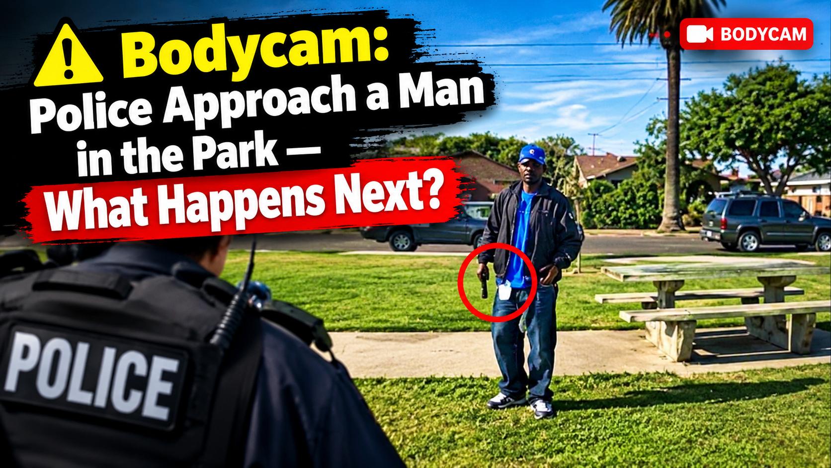 ⚠️ Bodycam: Police Approach a Man in the Park — What Happens Next?