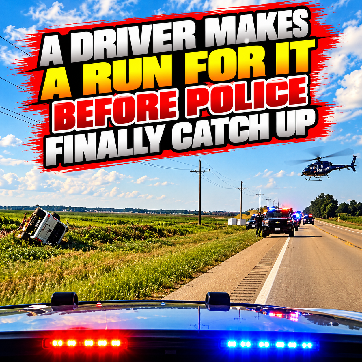 A Driver Makes a Run for It Before Police Finally Catch Up
