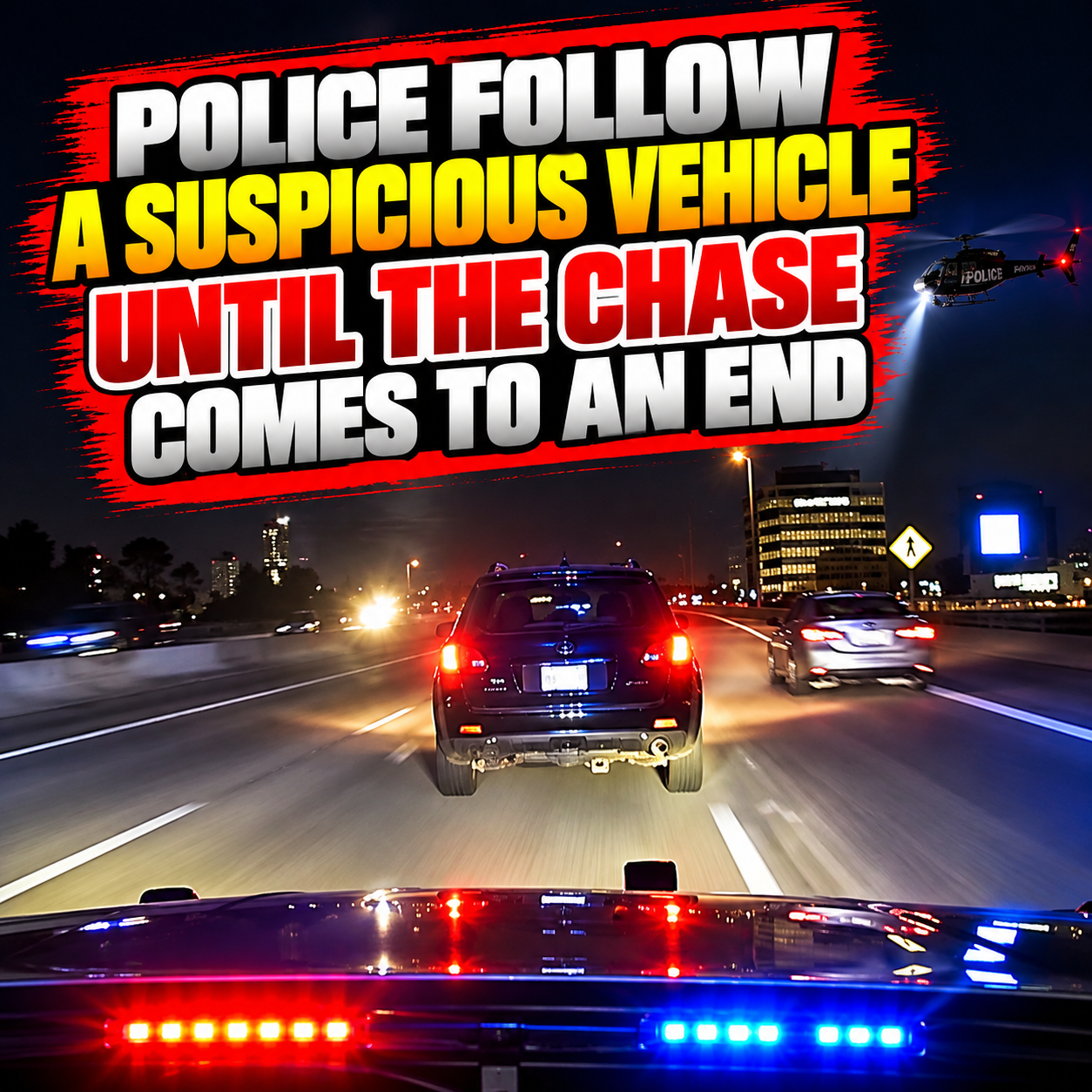 Police Follow a Suspicious Vehicle Until the Chase Comes to an End