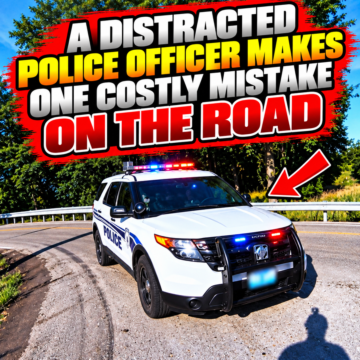 A Distracted Police Officer Makes One Costly Mistake on the Road