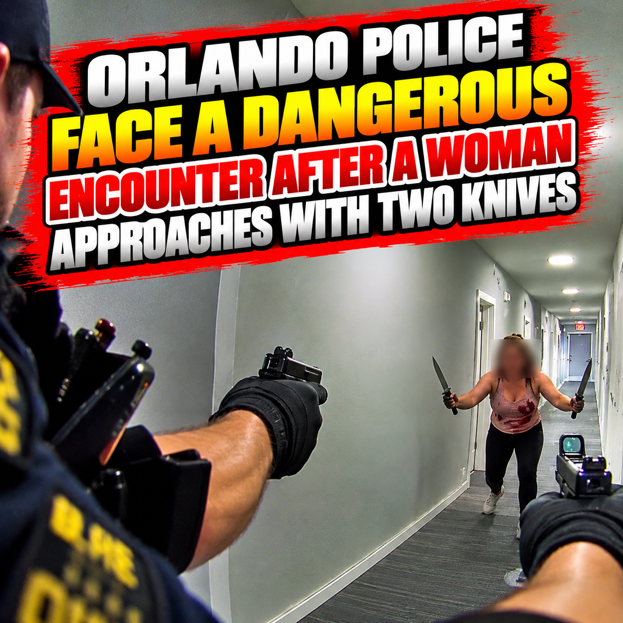 Orlando Police Face a Dangerous Encounter After a Woman Approaches With Two Knives