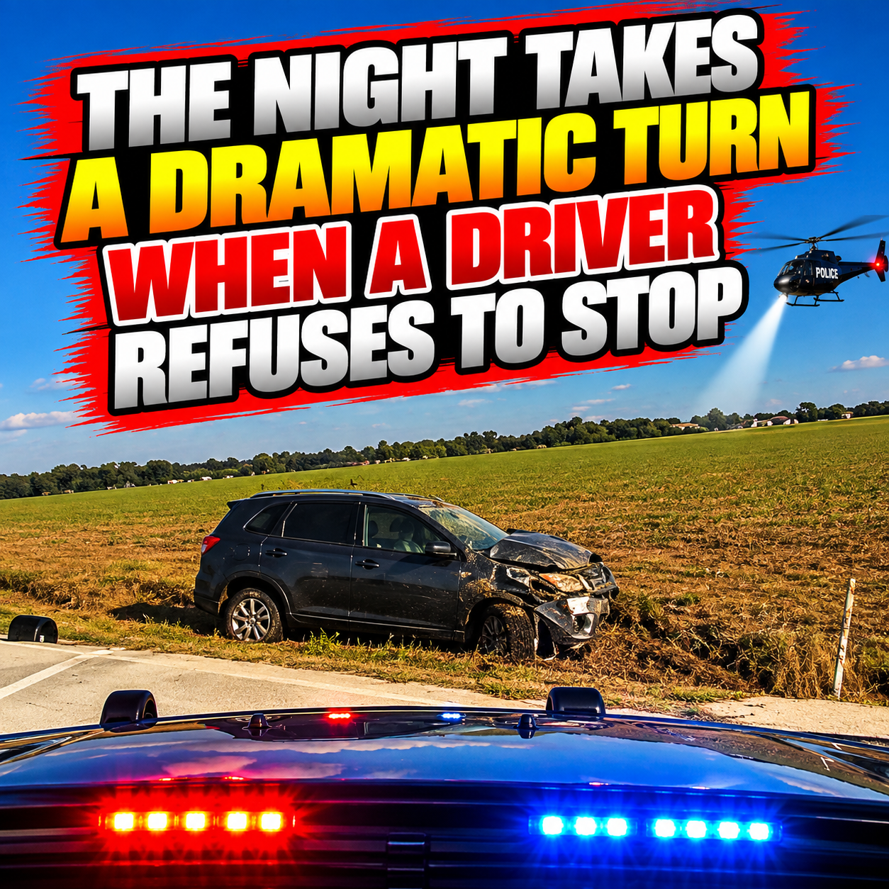 The Night Takes a Dramatic Turn When a Driver Refuses to Stop