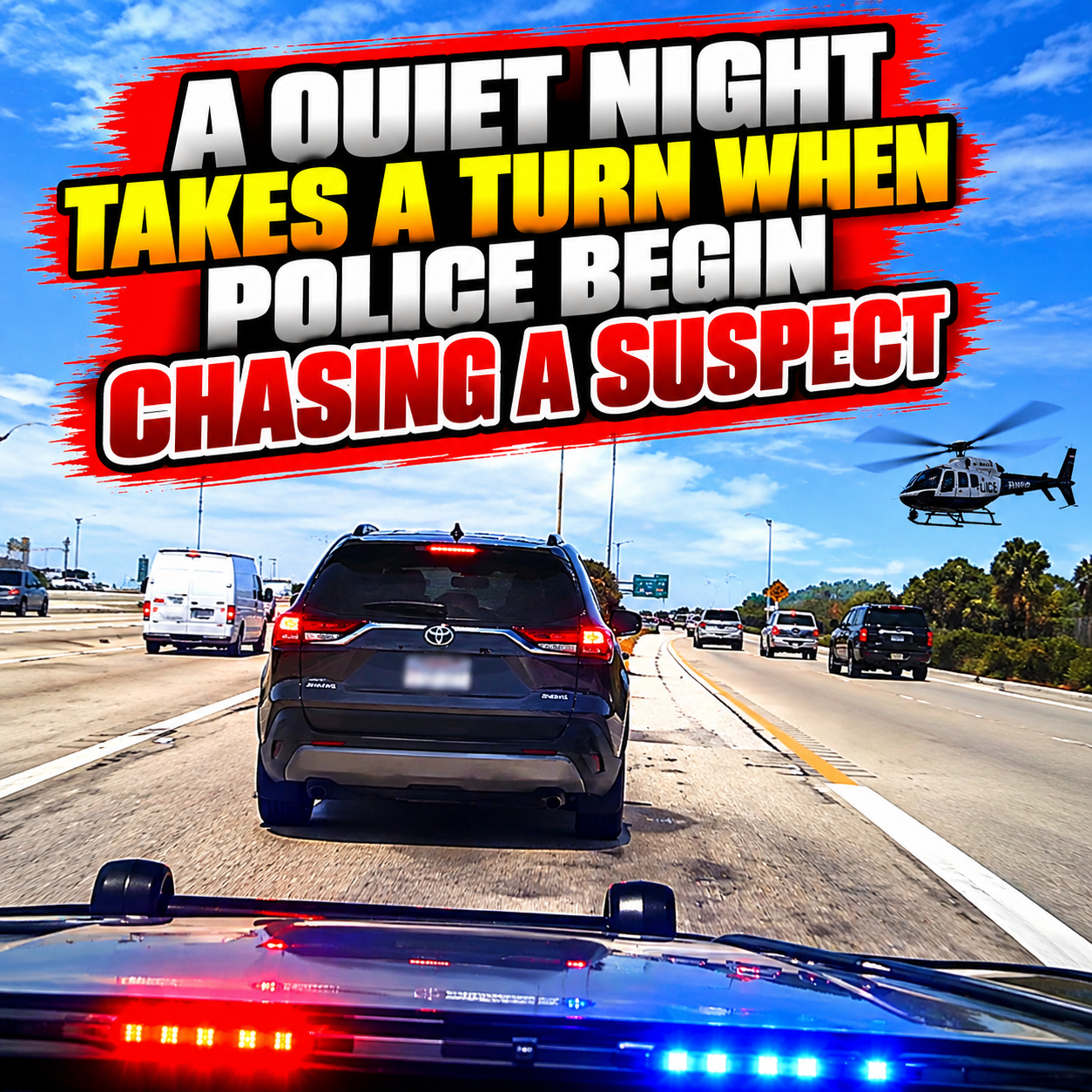 A Quiet Night Takes a Turn When Police Begin Chasing a Suspect