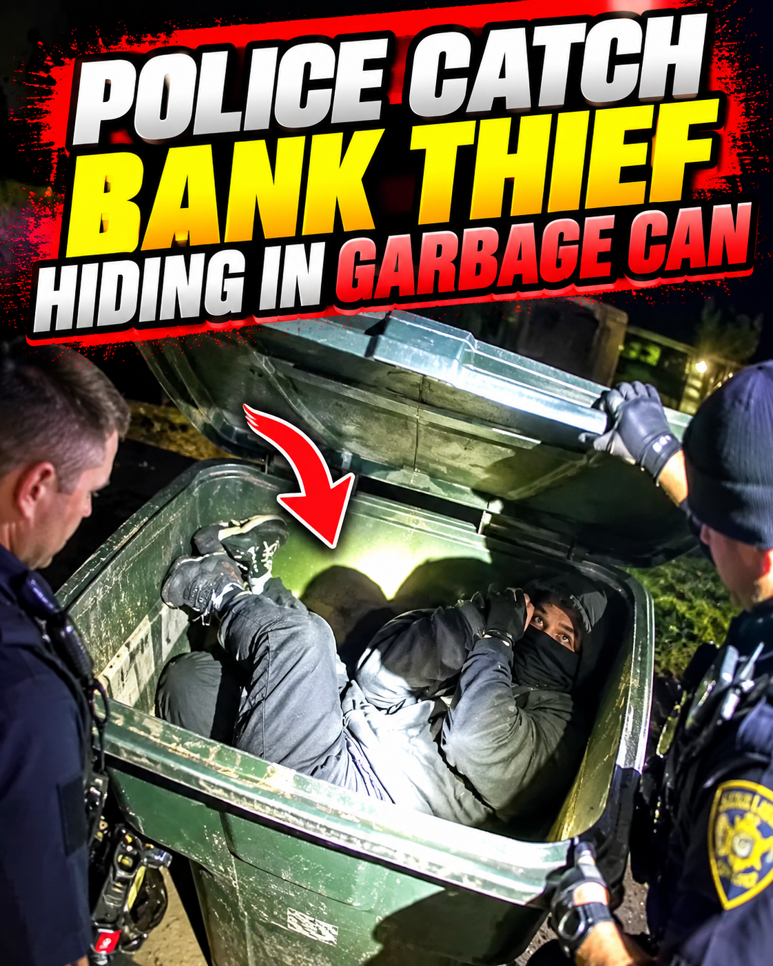 Police Catch Bank Thief Hiding in Garbage Can