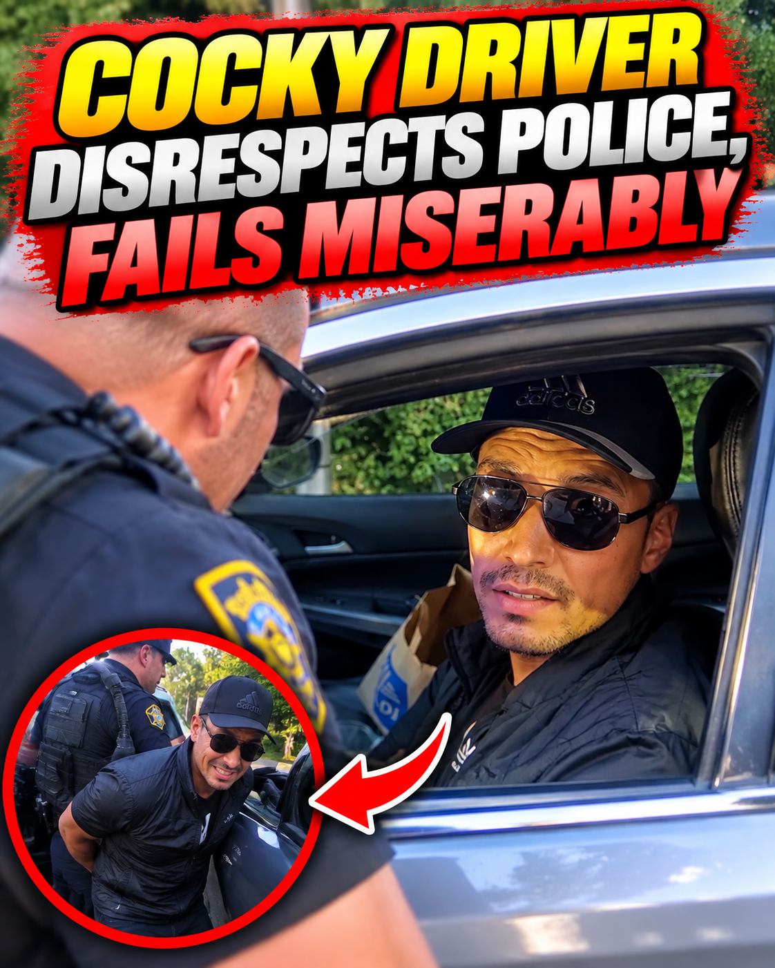 Cocky Driver Disrespects Police, Fails Miserably