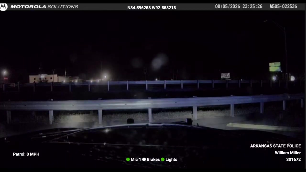 Real frame from the supplied pursuit footage during the later stage of the incident
