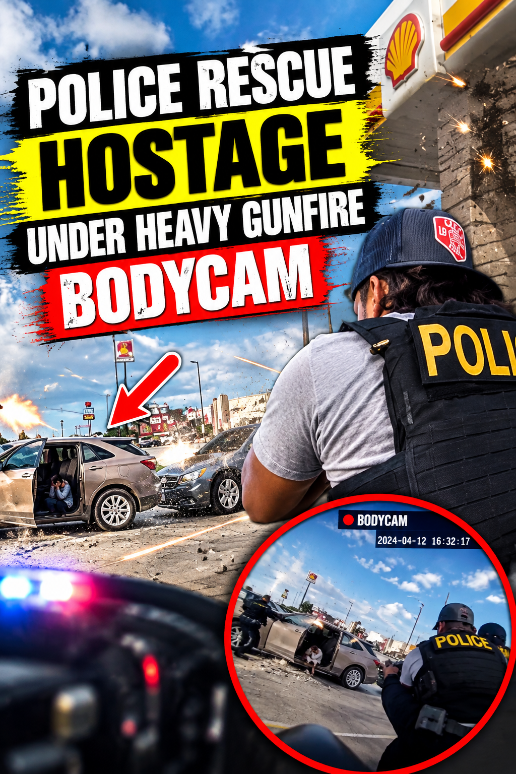 Police Rescue Hostage Under Heavy Gunfire — Bodycam