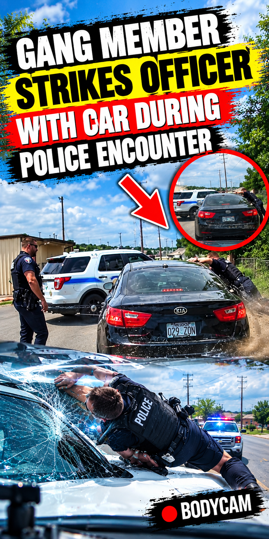 Gang Member Strikes Officer With Car During Police Encounter