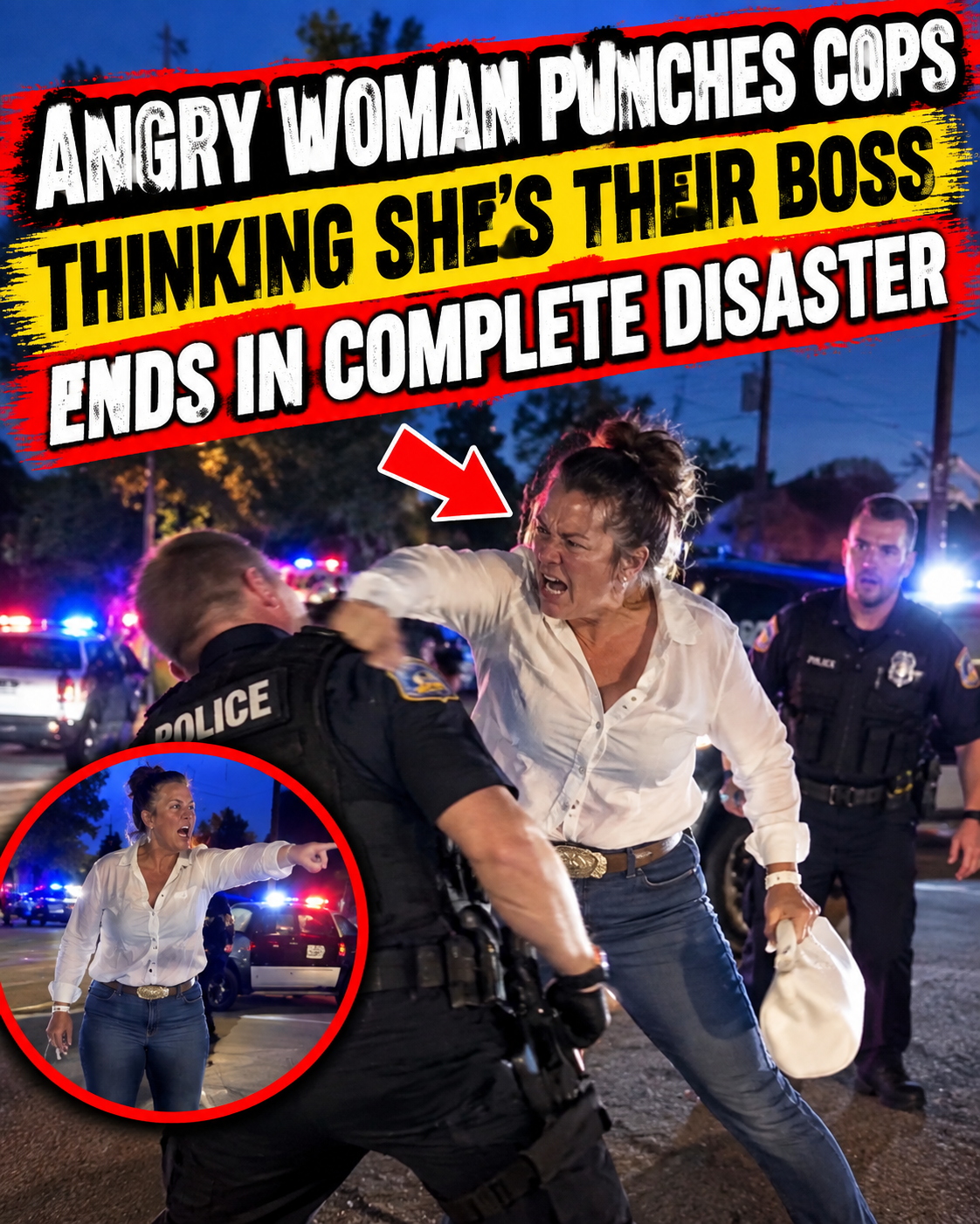 Chaotic as Hell Angry Woman Punches Cops Thinking She’s Their Boss Ends in Complete Disaster3