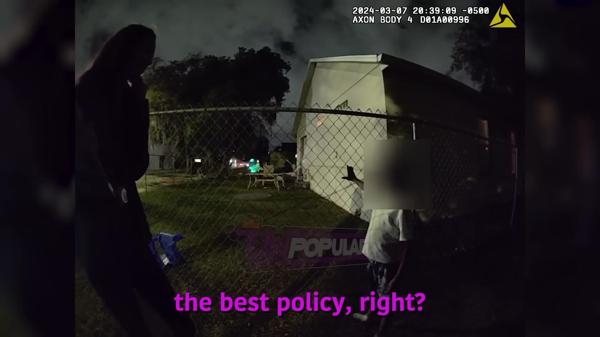 Real frame from the supplied March 7, 2024 police body-camera footage