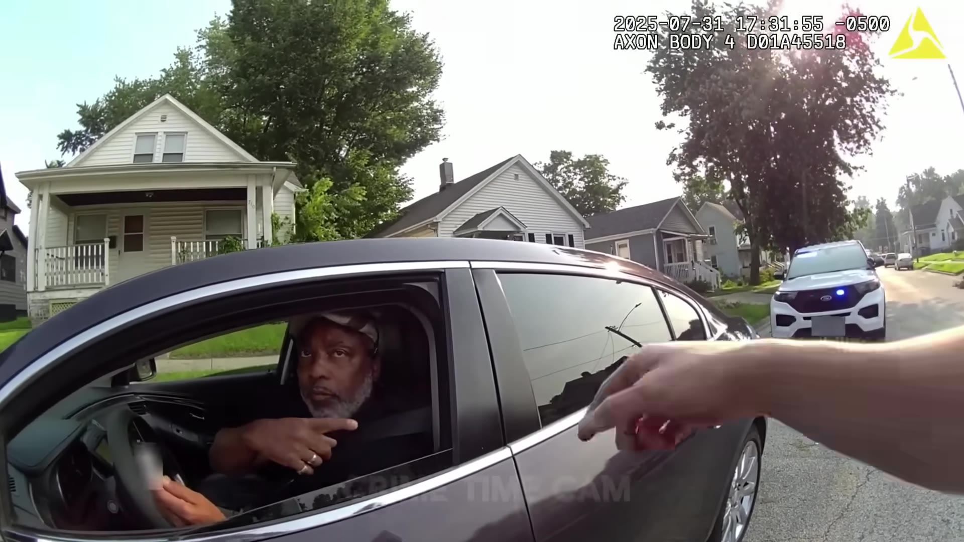 Uncropped frame from the supplied body-worn-camera footage