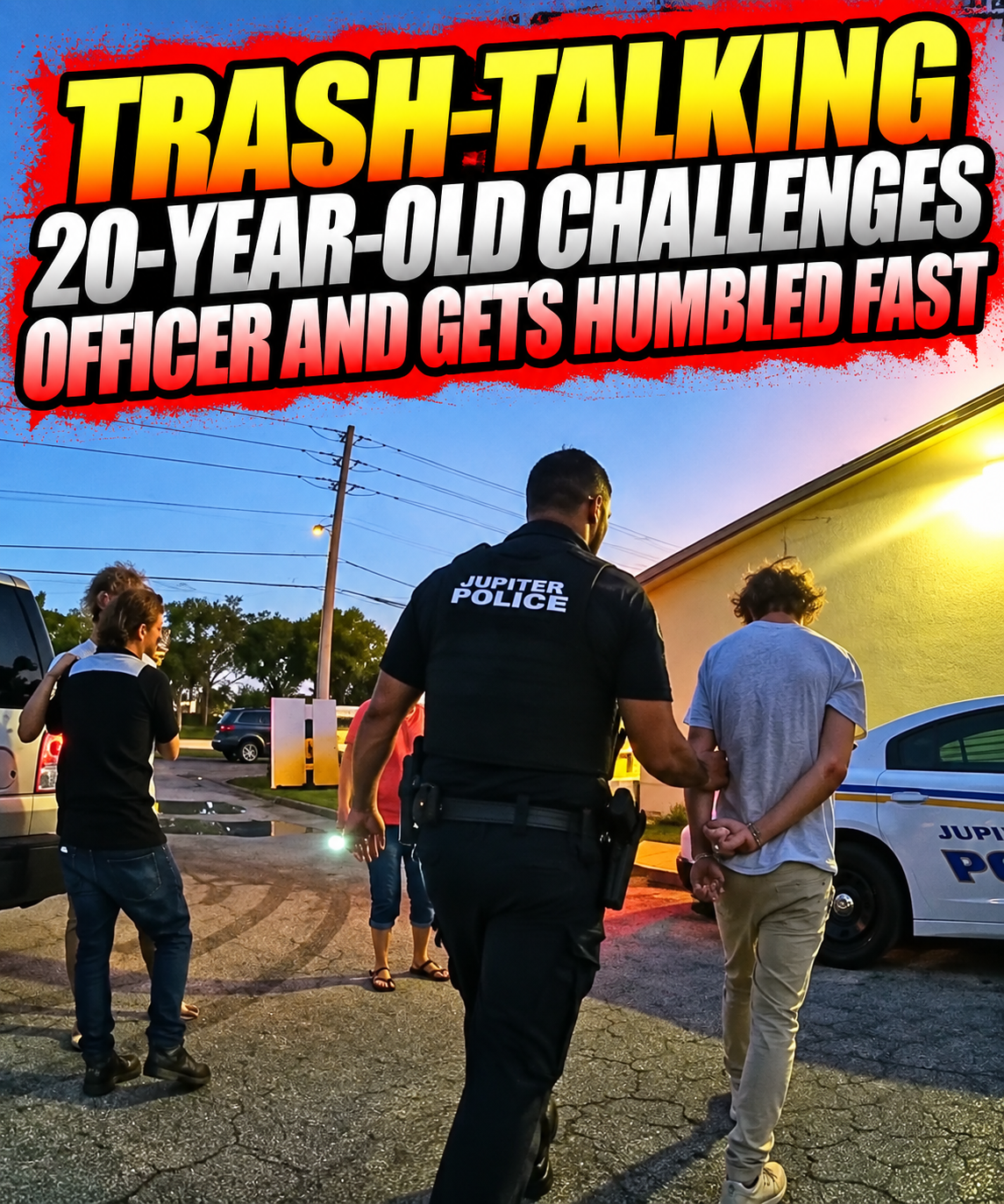 Trash-Talking 20-Year-Old Challenges Officer and Gets Humbled Fast