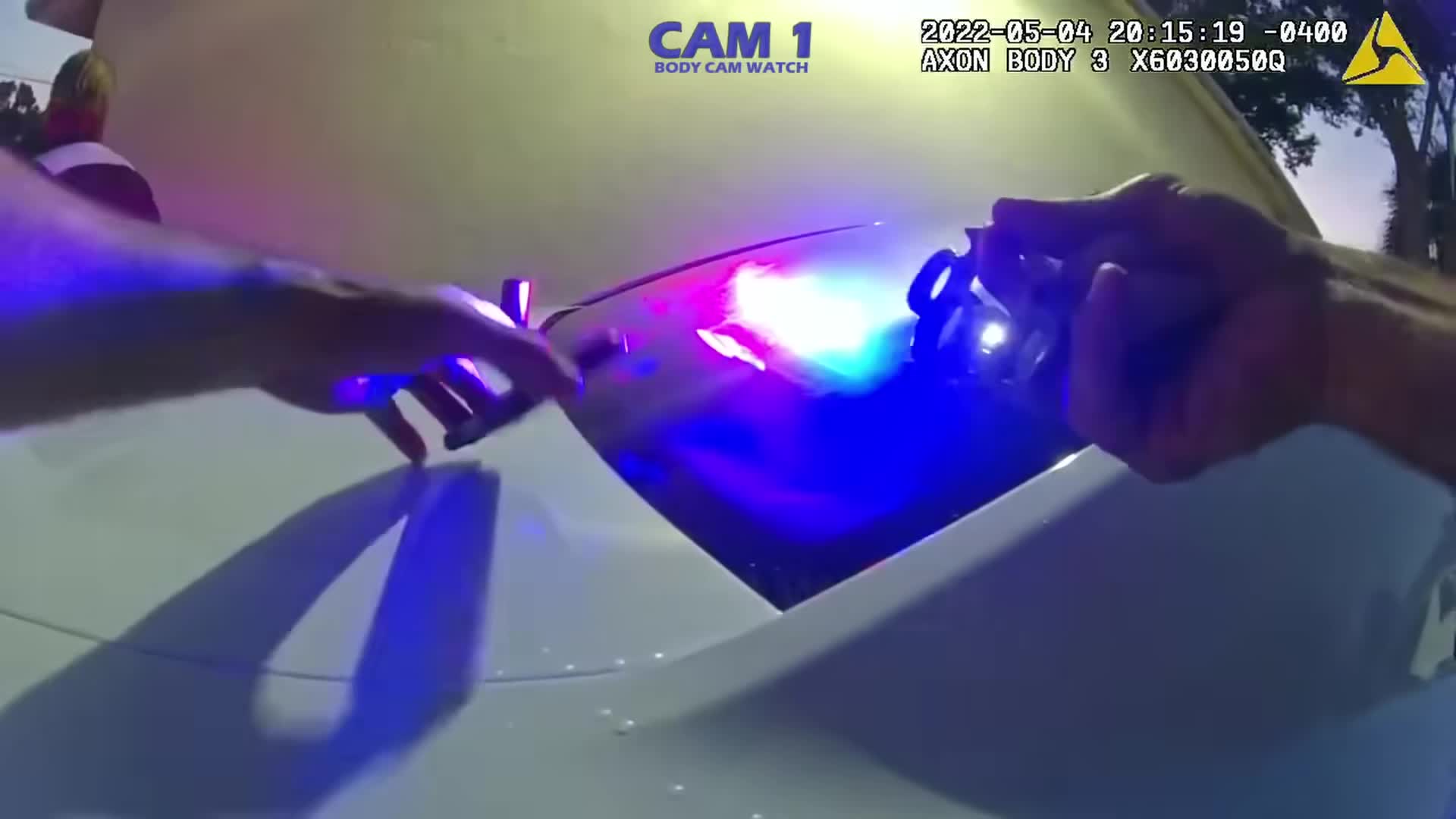 Uncropped frame from the supplied May 4, 2022 body-camera footage