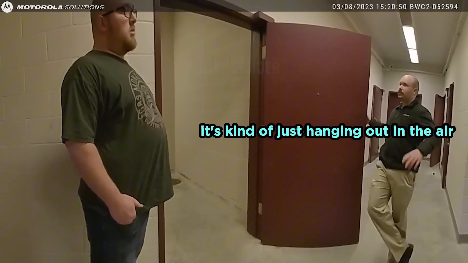 Uncropped frame from the supplied police footage
