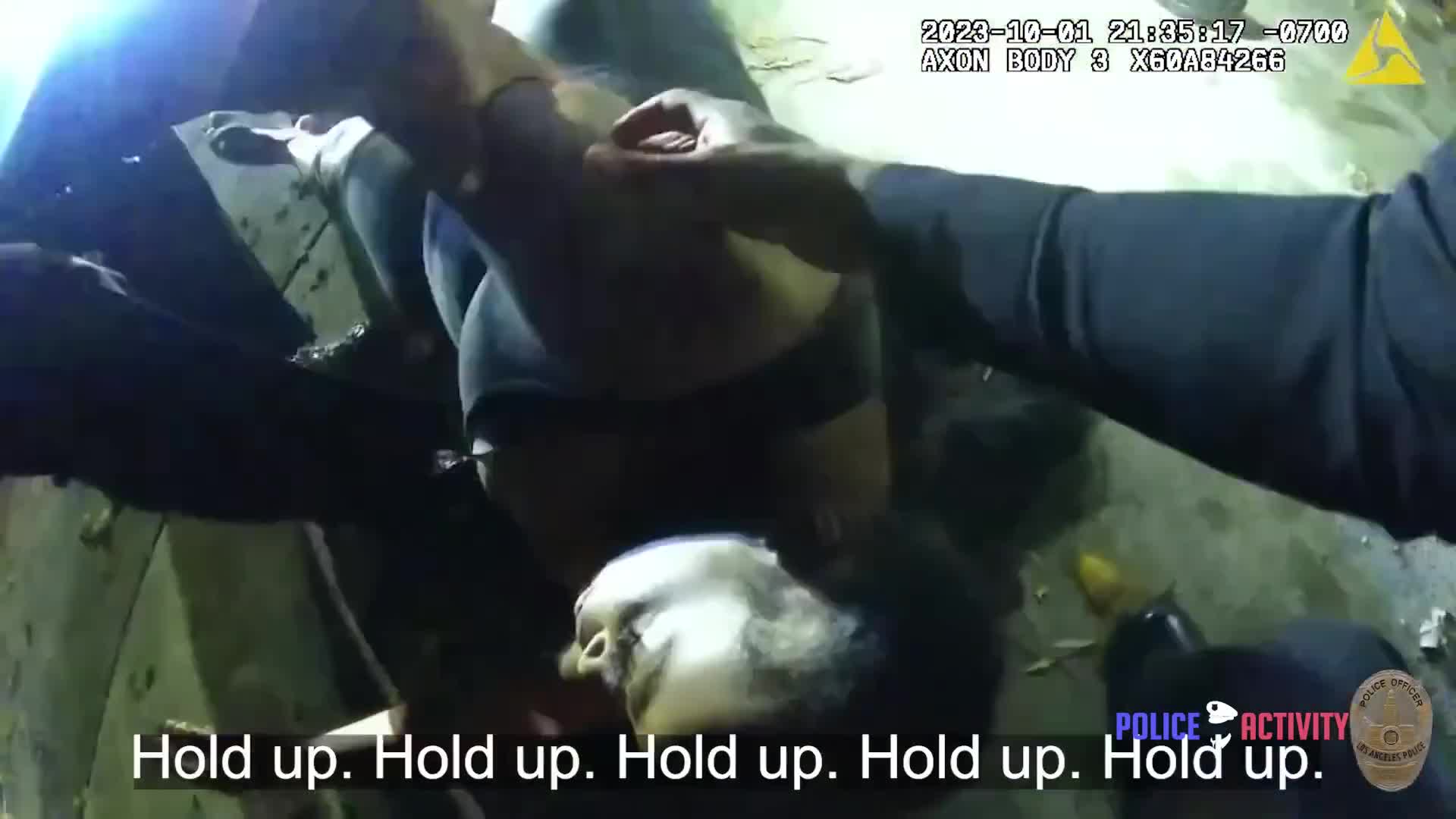 Uncropped frame from the supplied LAPD footage