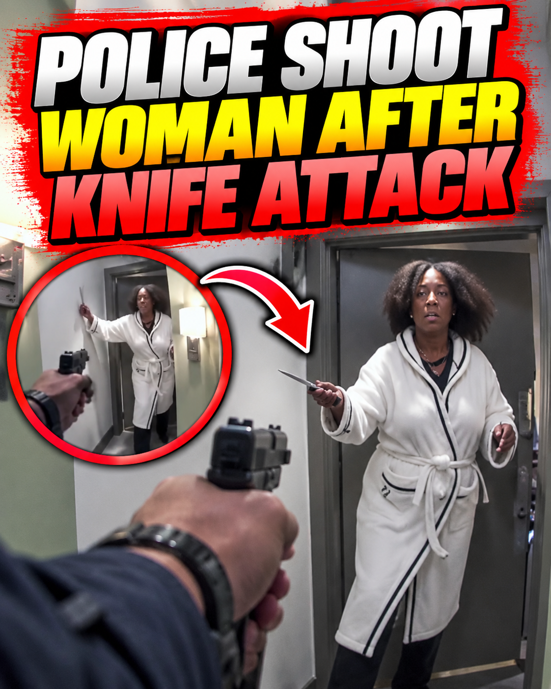Police Shoot Woman After Knife Attack