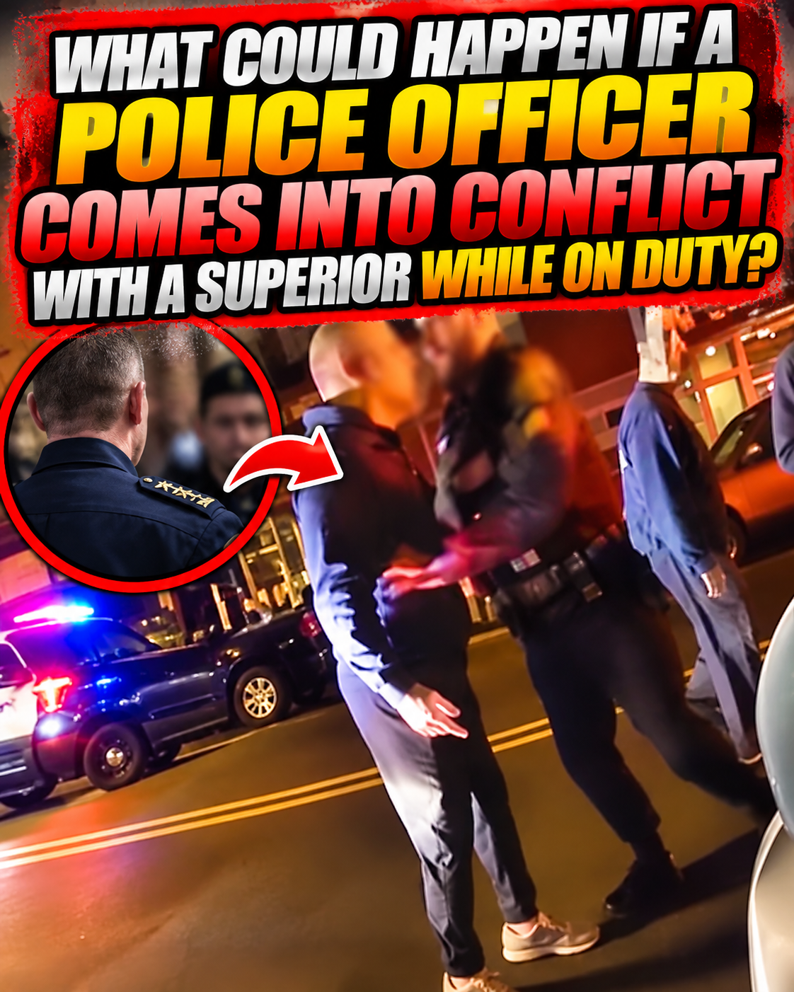 WHAT COULD HAPPEN IF A POLICE OFFICER COMES INTO CONFLICT WITH A SUPERIOR WHILE ON DUTY?