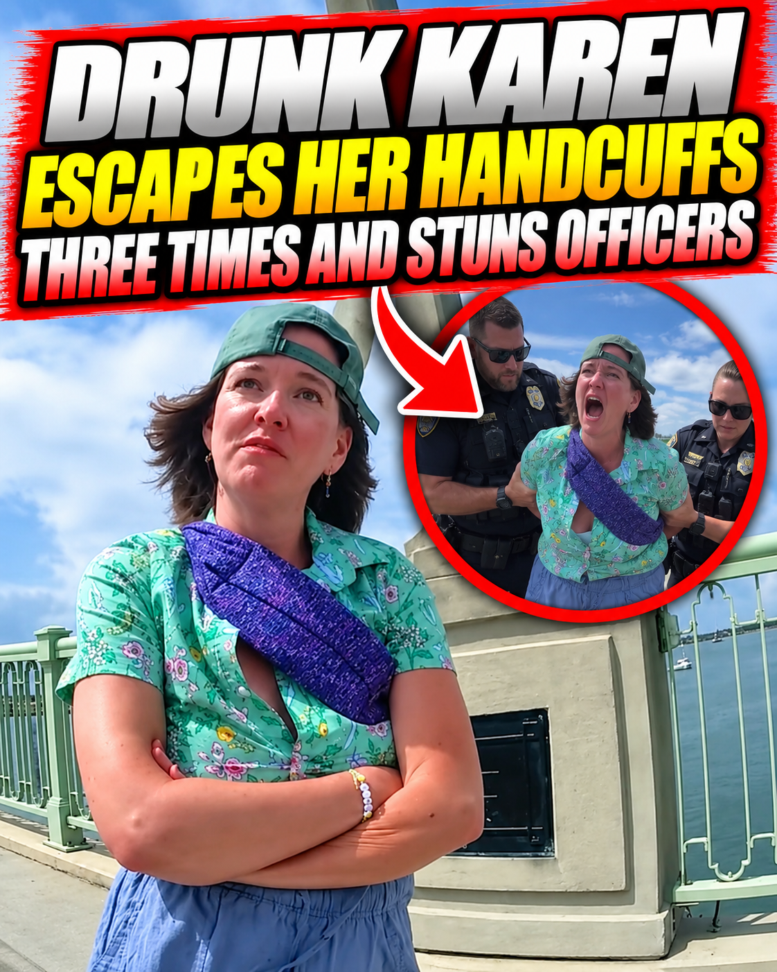 Drunk Karen Escapes Her Handcuffs Three Times and Stuns Officers