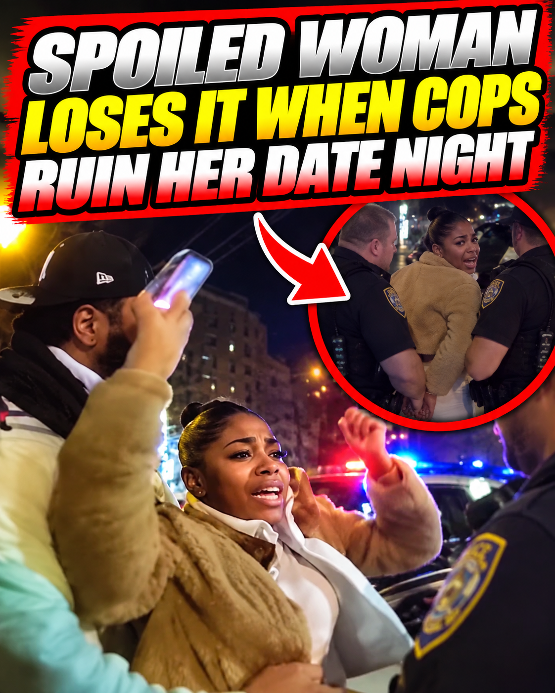 Spoiled Woman Loses It When Cops Ruin Her Date Night