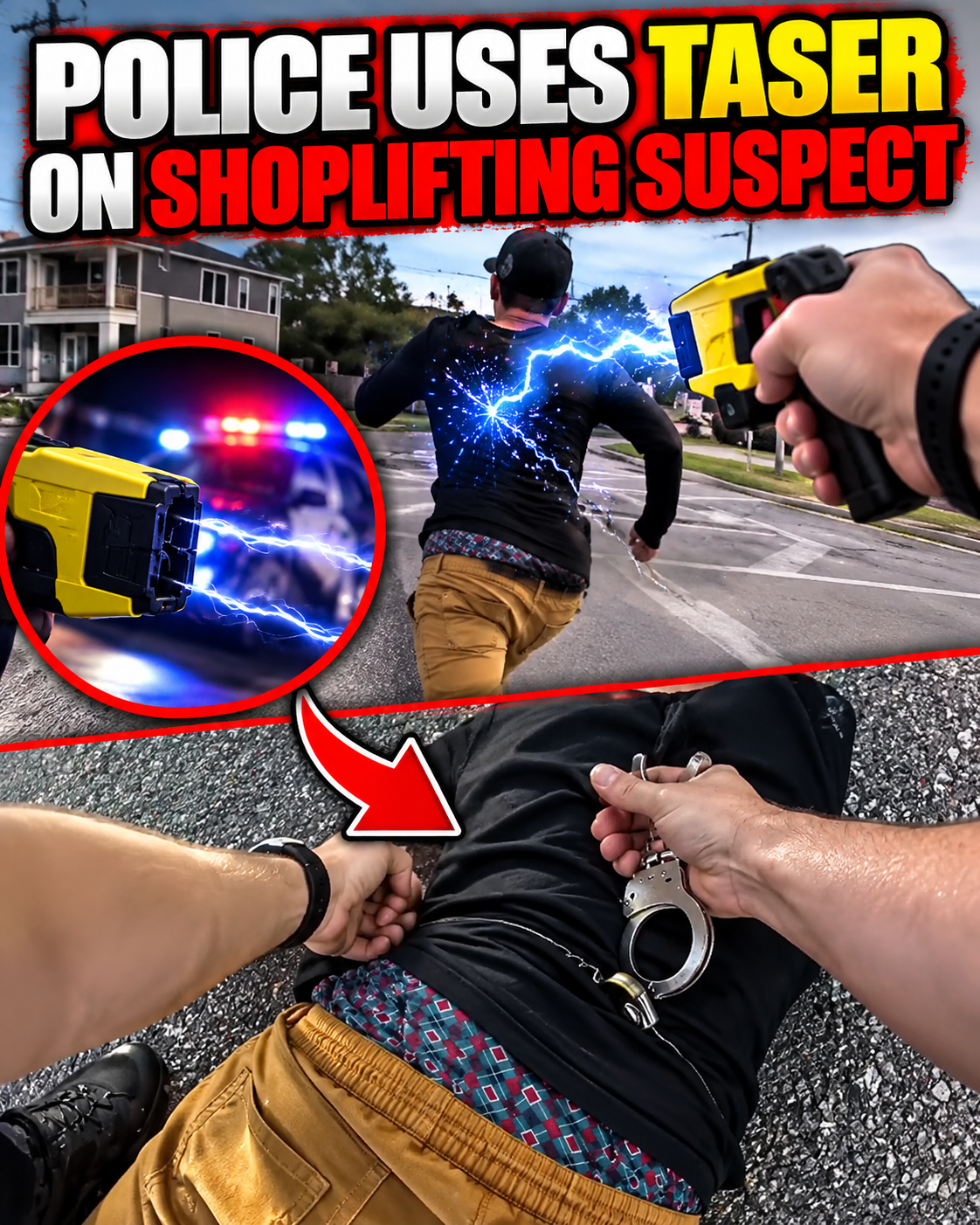 Police uses Taser on Shoplifting suspect